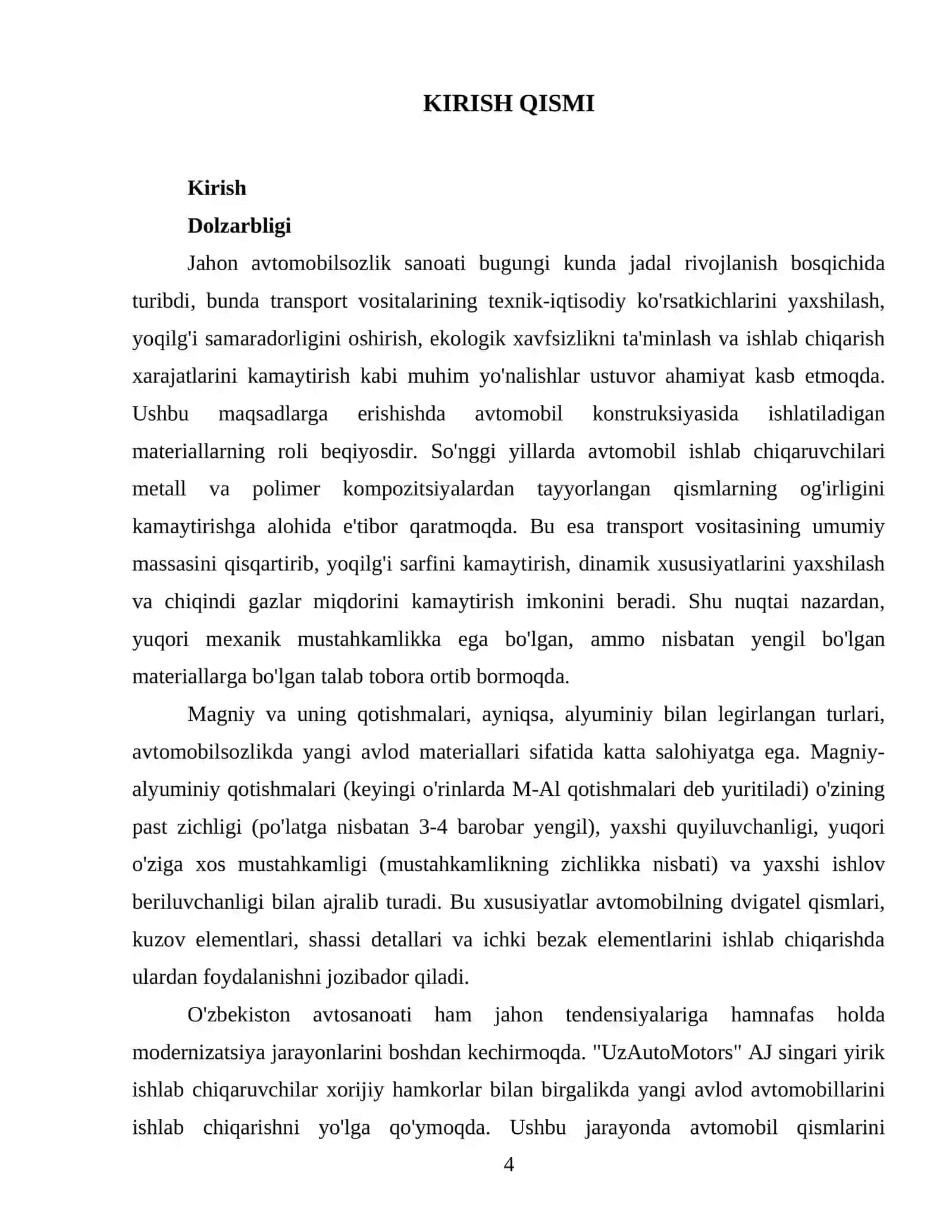 Magniy - alyuminiy qotishmalarining 4