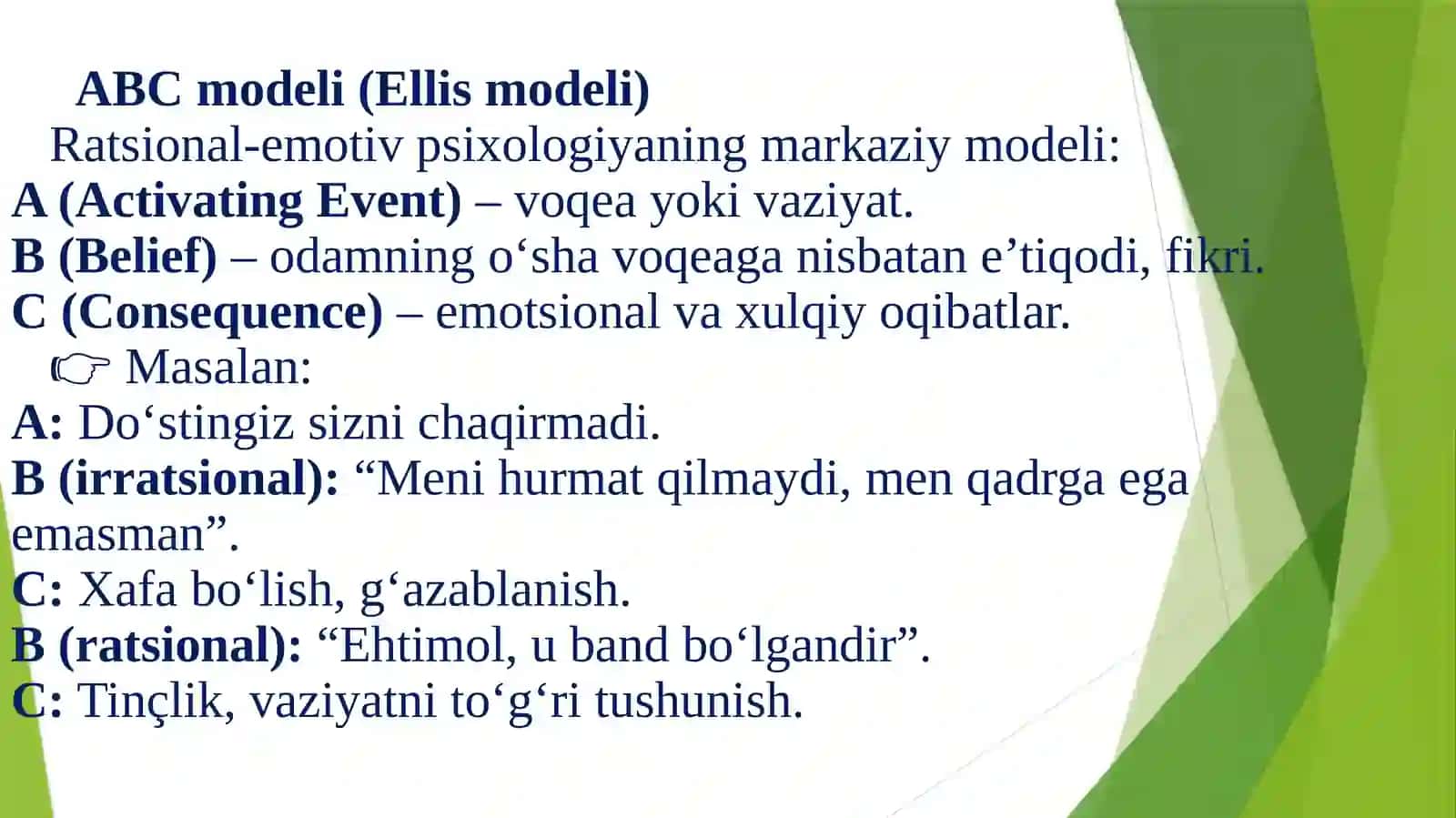 Ratsional-emotiv psixologiyadagi konsultativ va korreksion jarayon 4