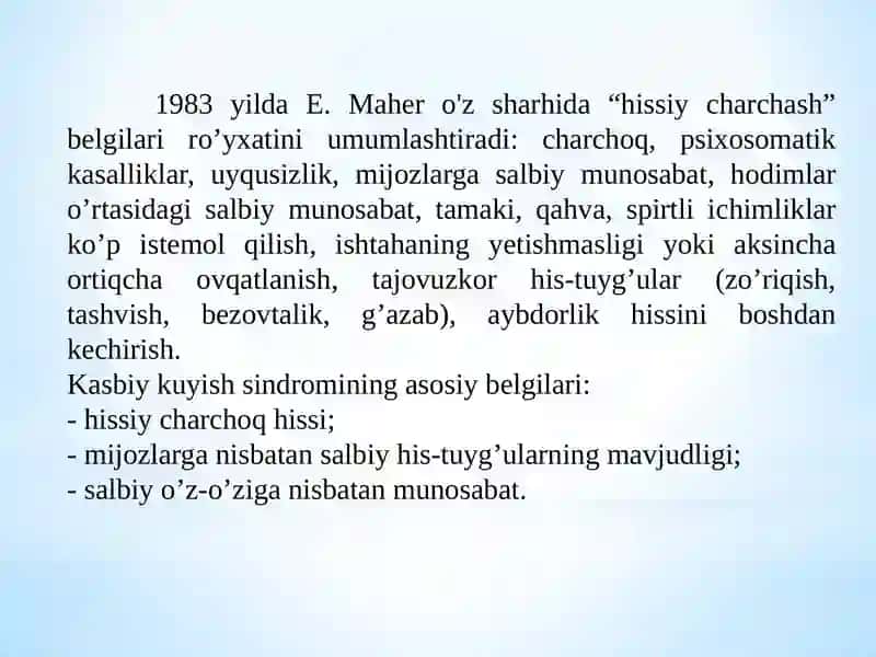 Ijtimoiy xizmat ko‘rsatuvchi mutaxxasislarda kasbiy kuyish holatlari profilaktikasi 4