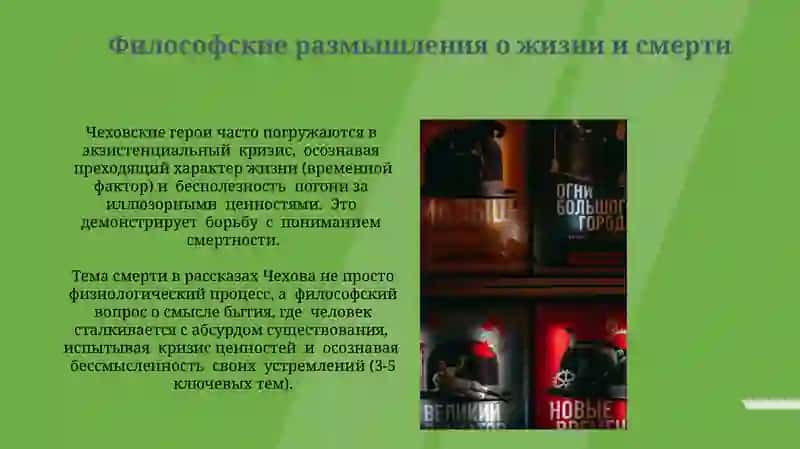 Оппозиция смысла и бессмыслицы в повестях Чехова "Скучная история" и др 4