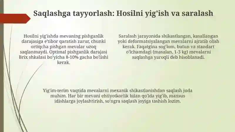 Poliz ekinlari maxsulotlarini saqlash texnalogiyasi 4