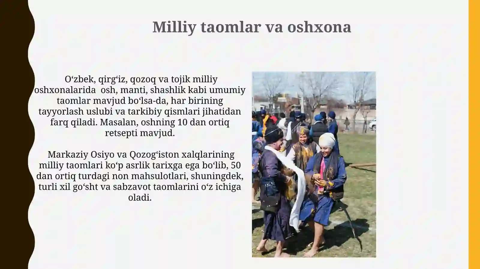 Oʻrta Osiyo va Qozogʻiston xalqlari madaniyati 4