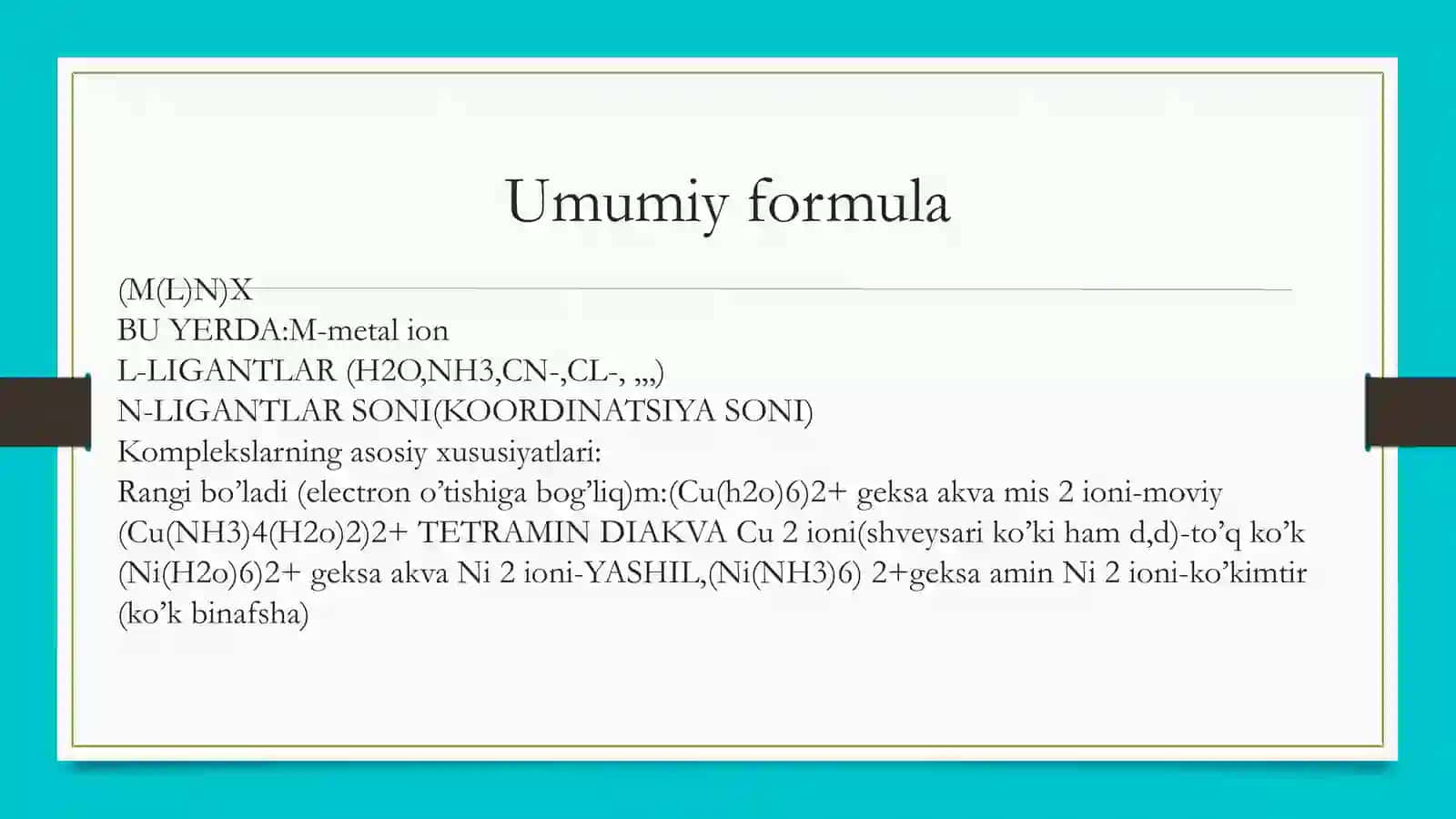 KOMPLEKS BIRIKMALAR –BIOLOGIK FAOL BIRIKMALAR 4