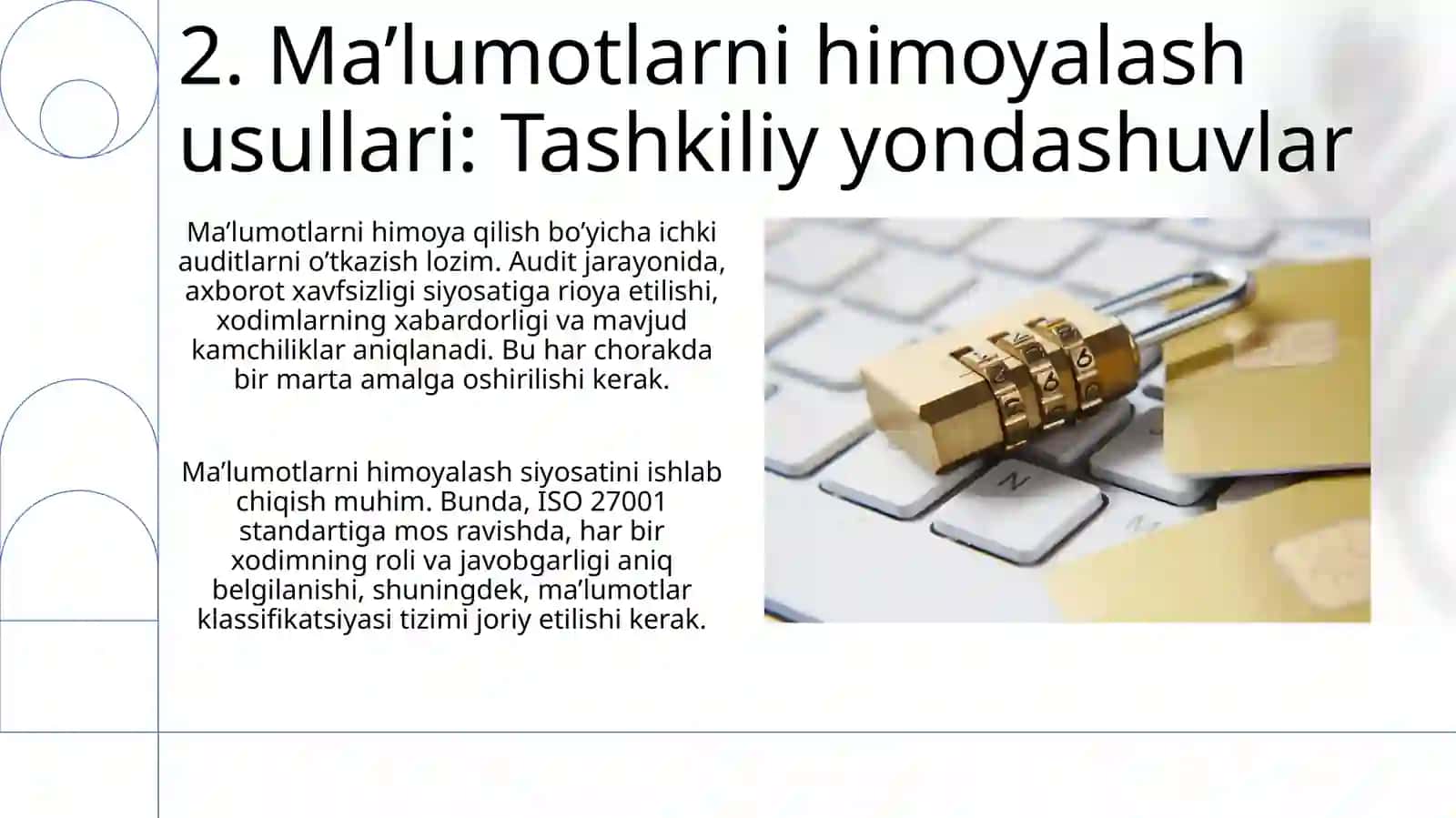 Elektrontijorat tizimlarida ma'lumotlarni himoyalash usullari 4