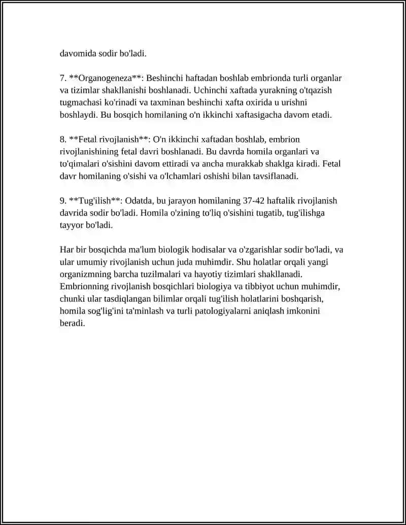 ODAM EMBRIOGENEZINING QALTIS DAVRLARI 4