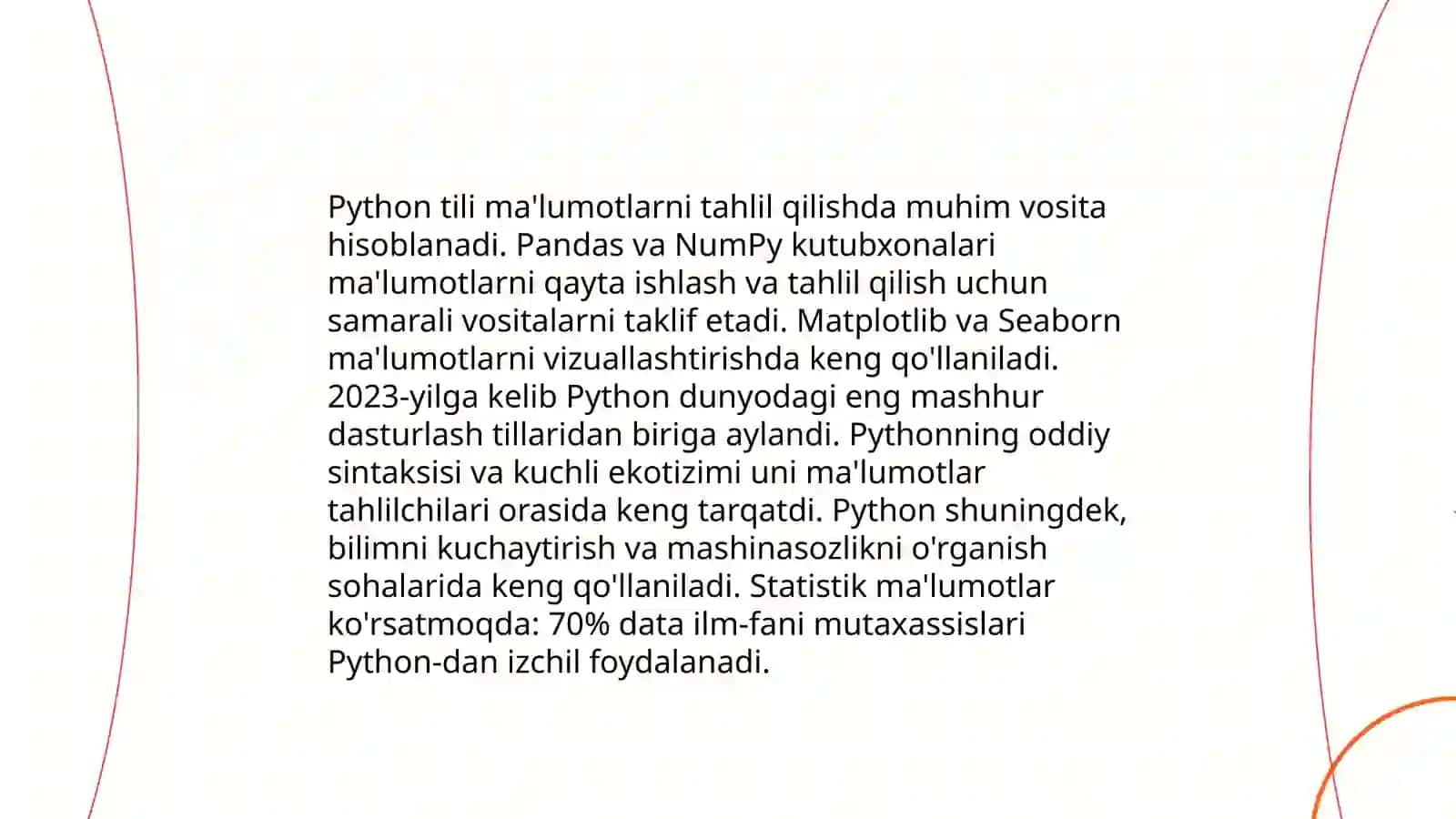 Ma'lumotlarni tahlil qilishda dasturlarning ahamiyati 4