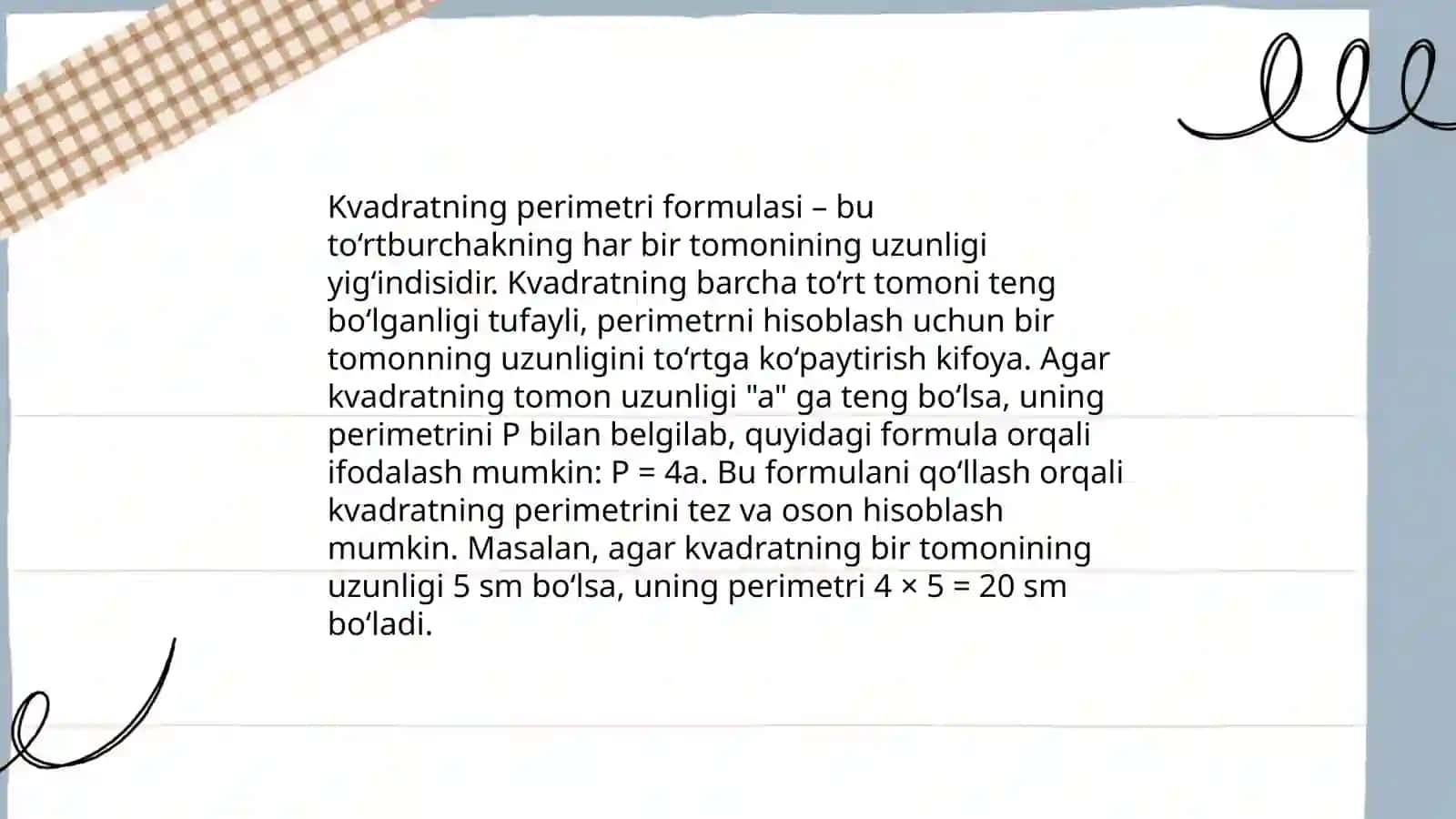 Toʻgʻri toʻrtburchak va kvadrat 4
