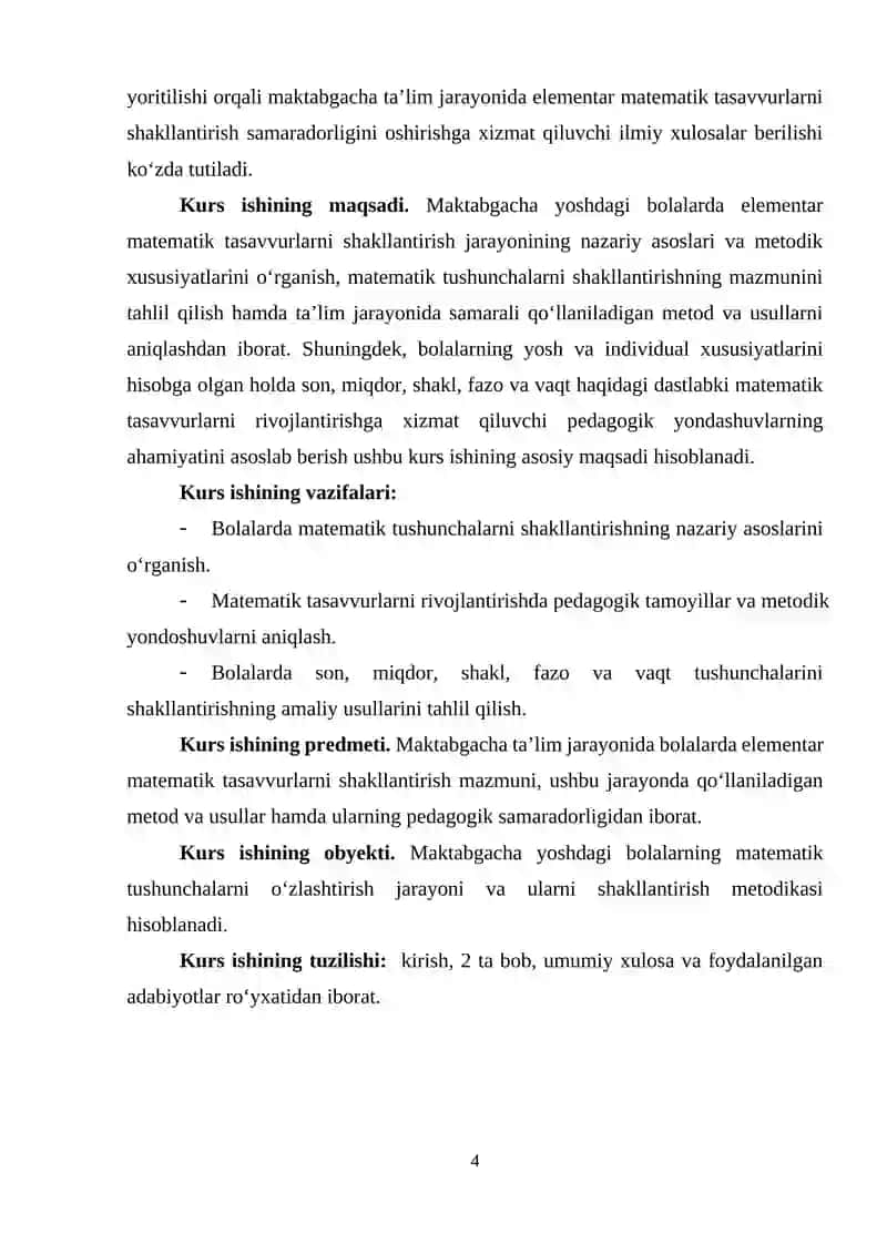 Elementar matematik tasavvurlarni shakillantirish metodikasi 4