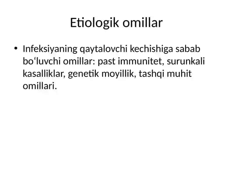 Qaytalovchi infeksiya va immunodefitsit holatlar 4