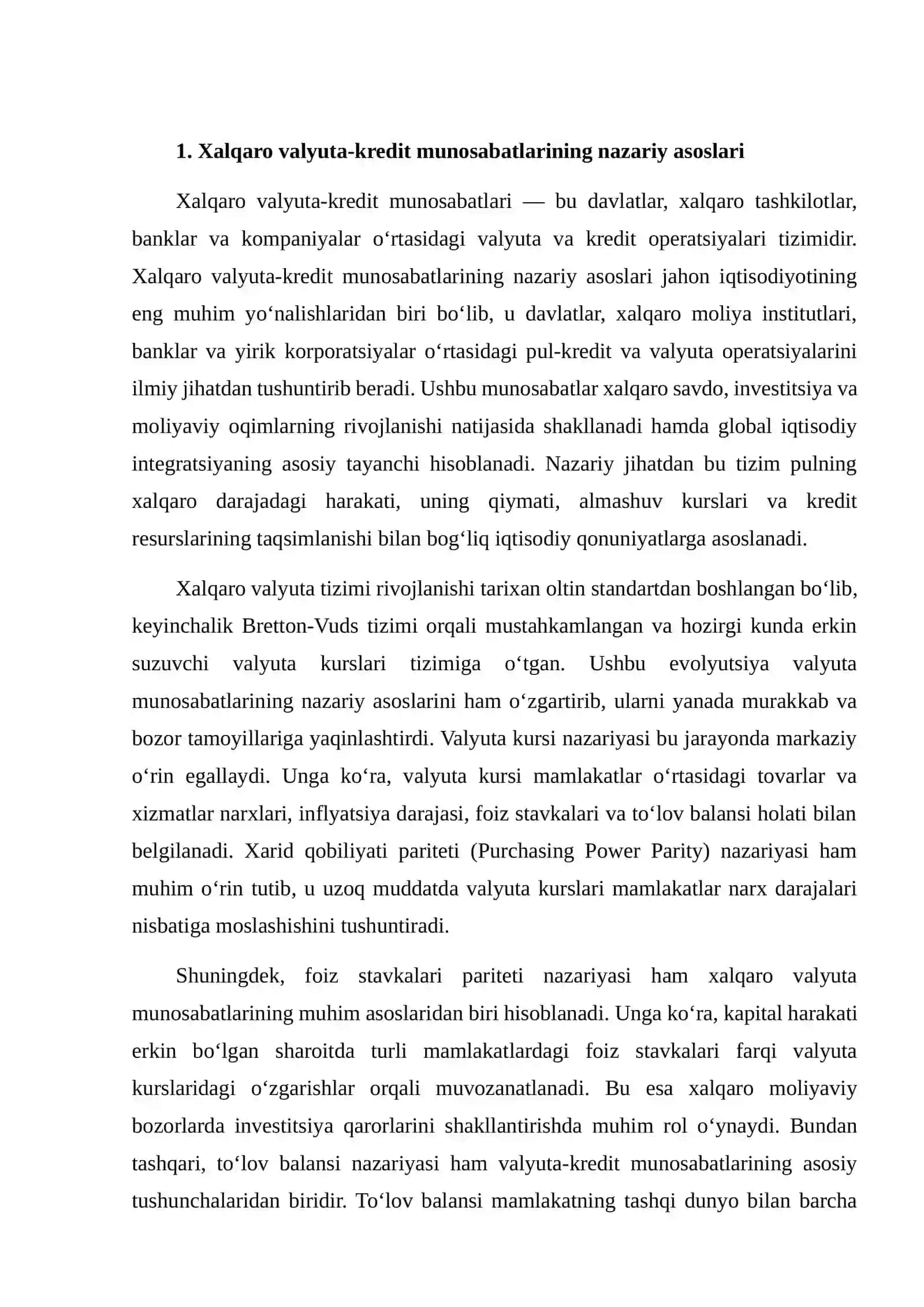 Xalqaro Valyuta-Kredit Munosabatlari va Ularning Mexanizmlarini Statistik Tahlil Qilish 4