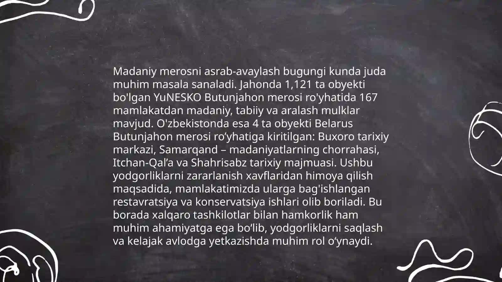 Mustaqillik yillarida O'zbekistondagi ma'naviy va madaniy taraqqiyot 4