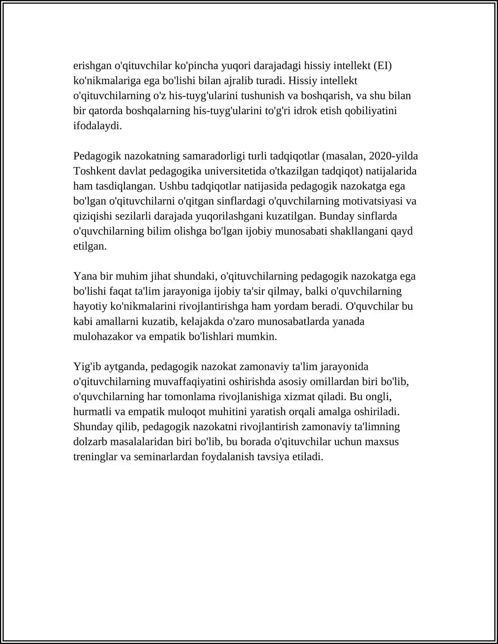 PEDAGOGIK NAZOKAT VA ODOB AXLOQ 4