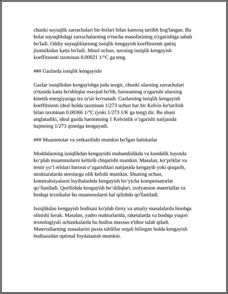 MODDALARNING ISSIQLIKDAN KENGAYISHI 4