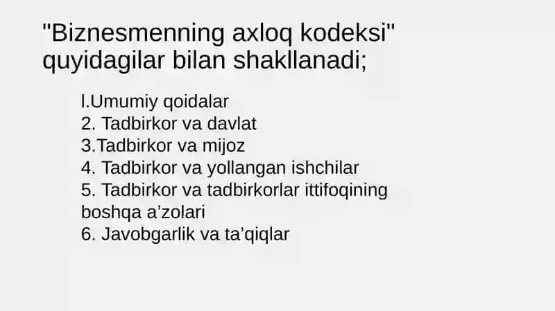 TADBIRKORLIK ETIKASI VA MADANIYATI 4