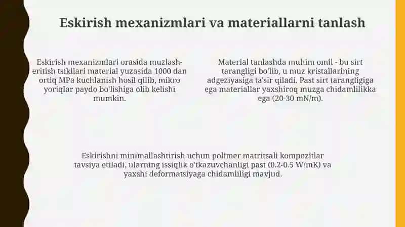 Yonginga qarshi Vateriallar va ularning xususiyatlarme 4