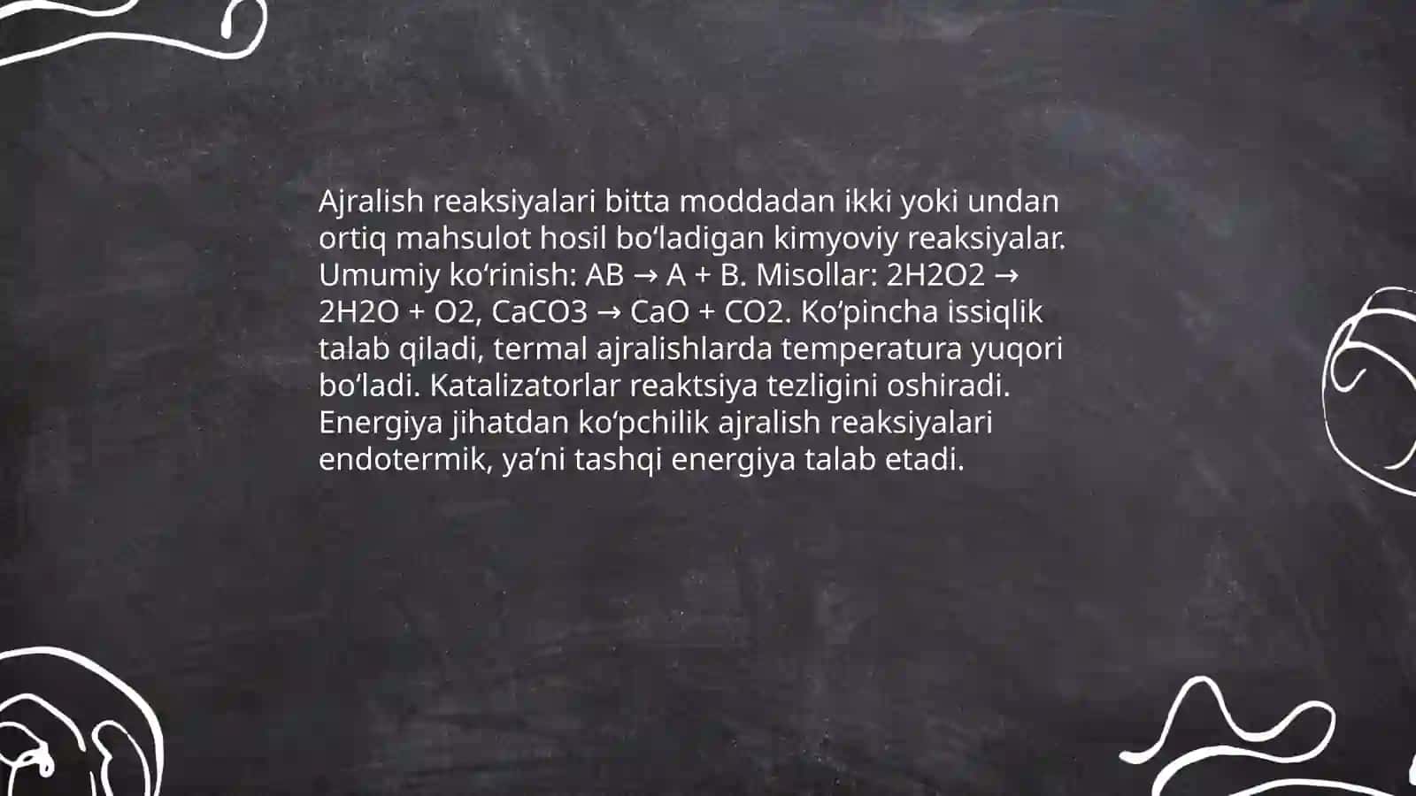 Kimyoviy reaksiyalar turlari 4