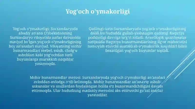 Surxondaryo Viloyati Hunarmandchilik Tarixdan Rasmlar 4