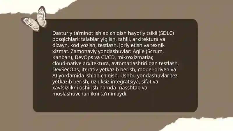 Dasturiy ta'minot va uning rivojlanish tendensiyalari 4