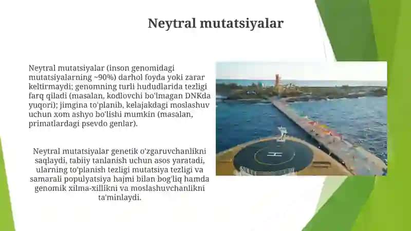 Gen mutatsiyalarining evolyutsion ahamiyati 4