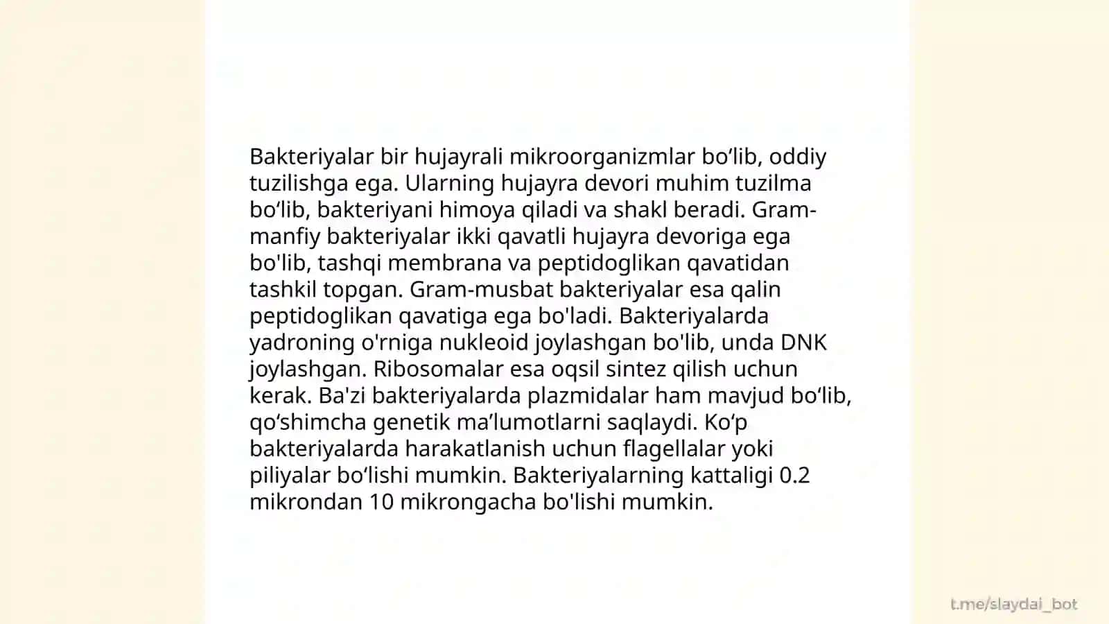Bakteriyalar tushunchasi 4