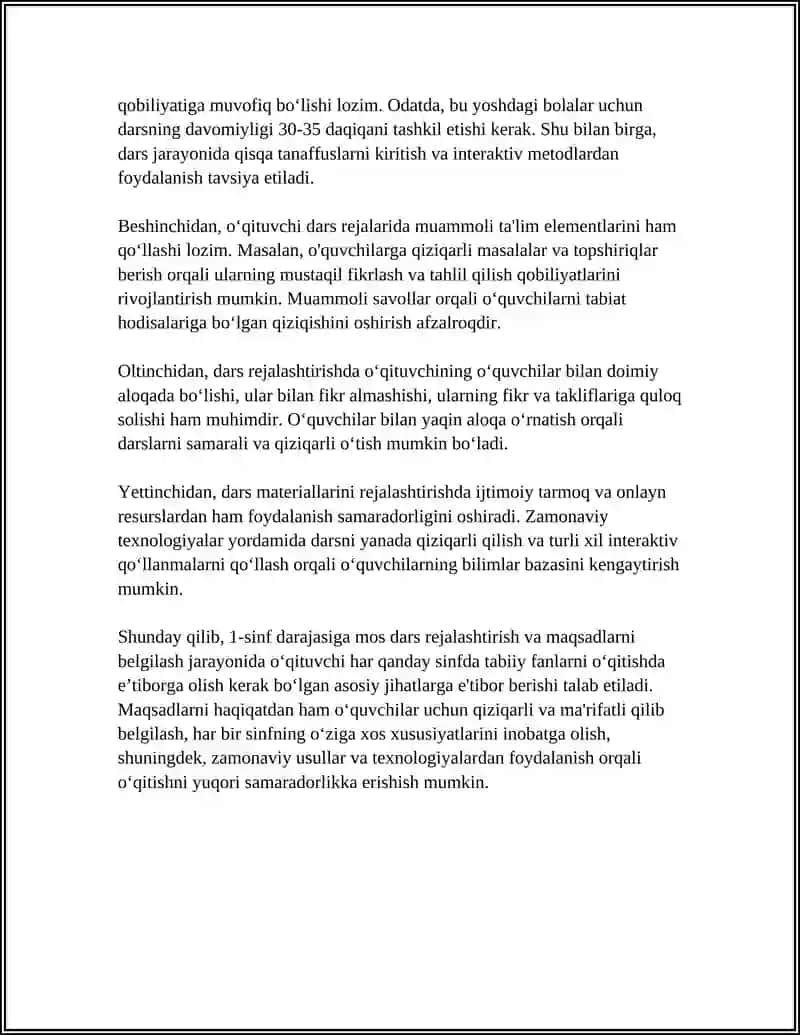 SINFLARDA TABIIY FANLARNI ÕQITISH METODIK XUSUSIYATLARI 4