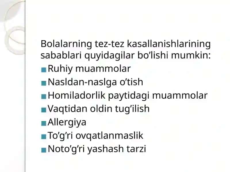 Tez-tez kasallanuvchi bolalar 4