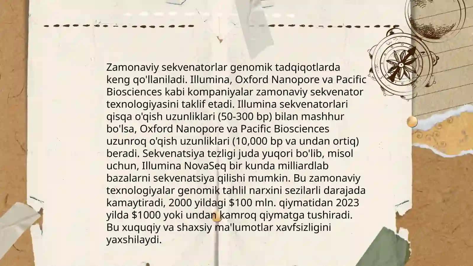 Oqsil va peptidlarning kimyoviy tuzilishini aniqlashda zamonaviy sekvenatorlarning ishlash prinsiplarini o'zlashtirish 4