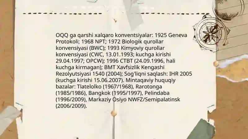 Zamonaviy va ommaviy qirĝin qurollari Aholini OQQ dan himoya qilishni tashkillashtirish 4