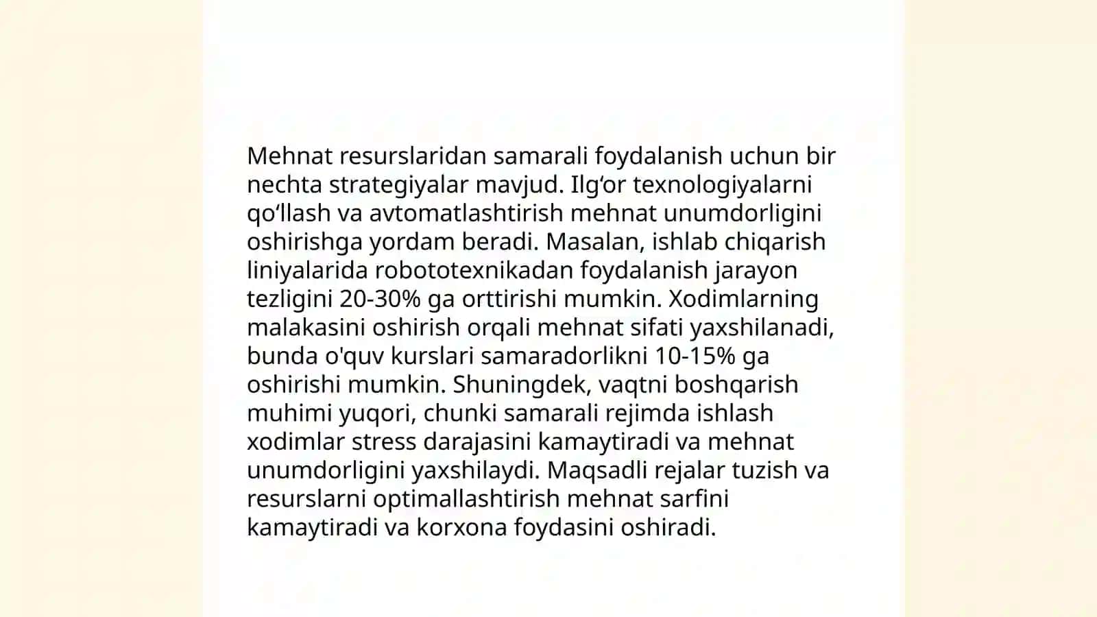 Mehnat bozori va korxonalarda mehnat resurslaridan foydalanish 4