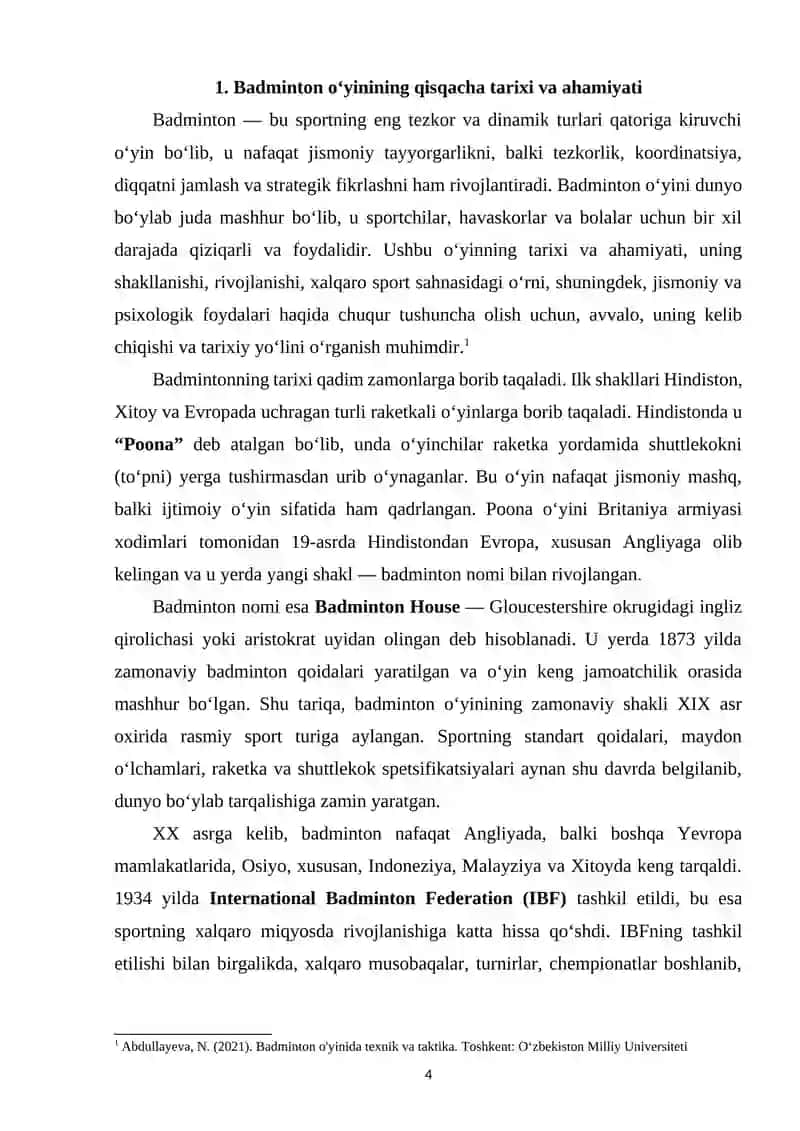 Badminton o‘yinining texnikasi 4