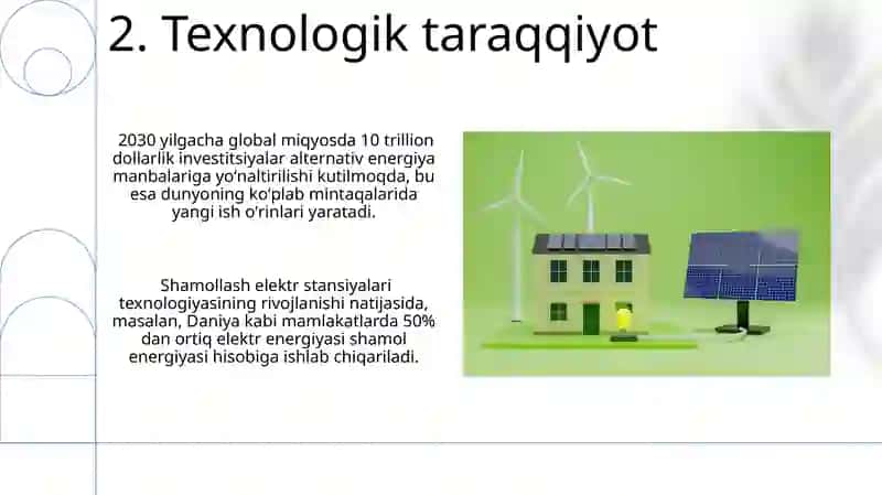 Muqobil energiya manbalarining avzalliklari 4