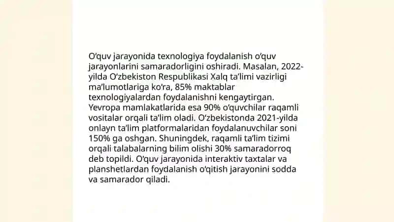 Texnikaning afzalliklari va kamchiliklari 4
