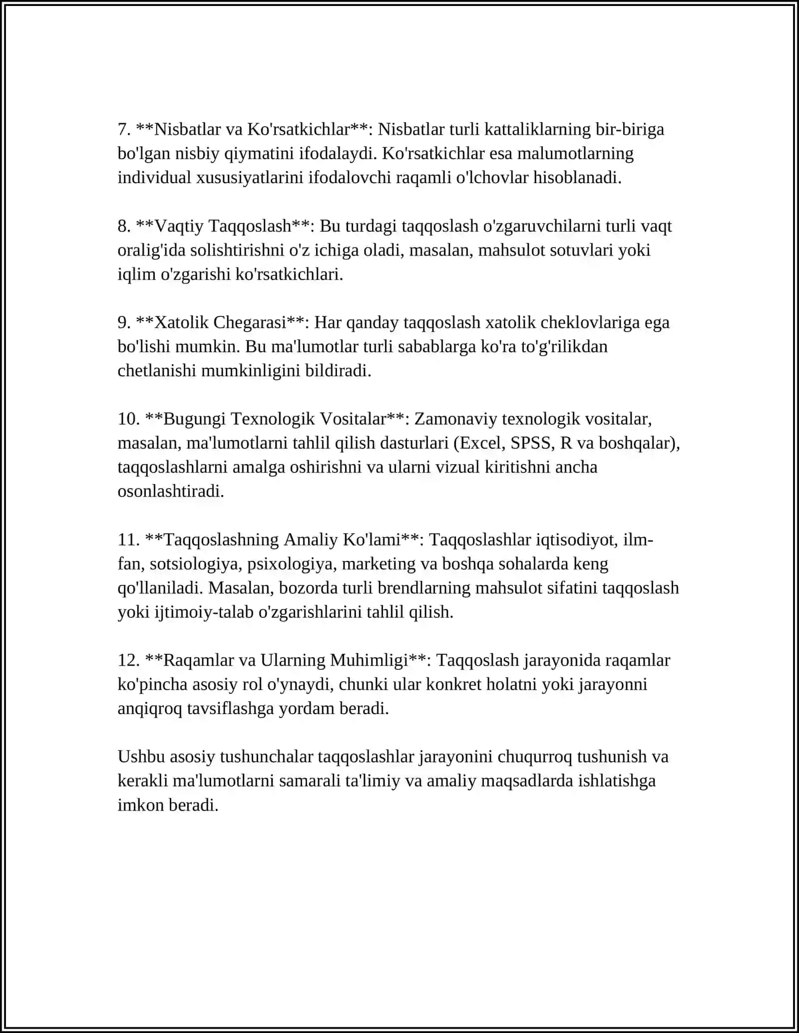TAQQOSLAMALAR VA ULARNING XOSSALARI 4