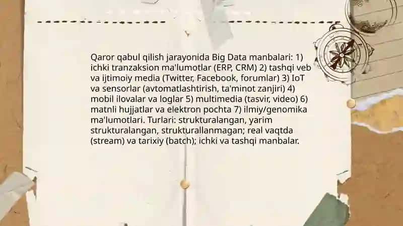 Big Data va boshqaruv qarorlari: tushuncha va ahamiyati 4
