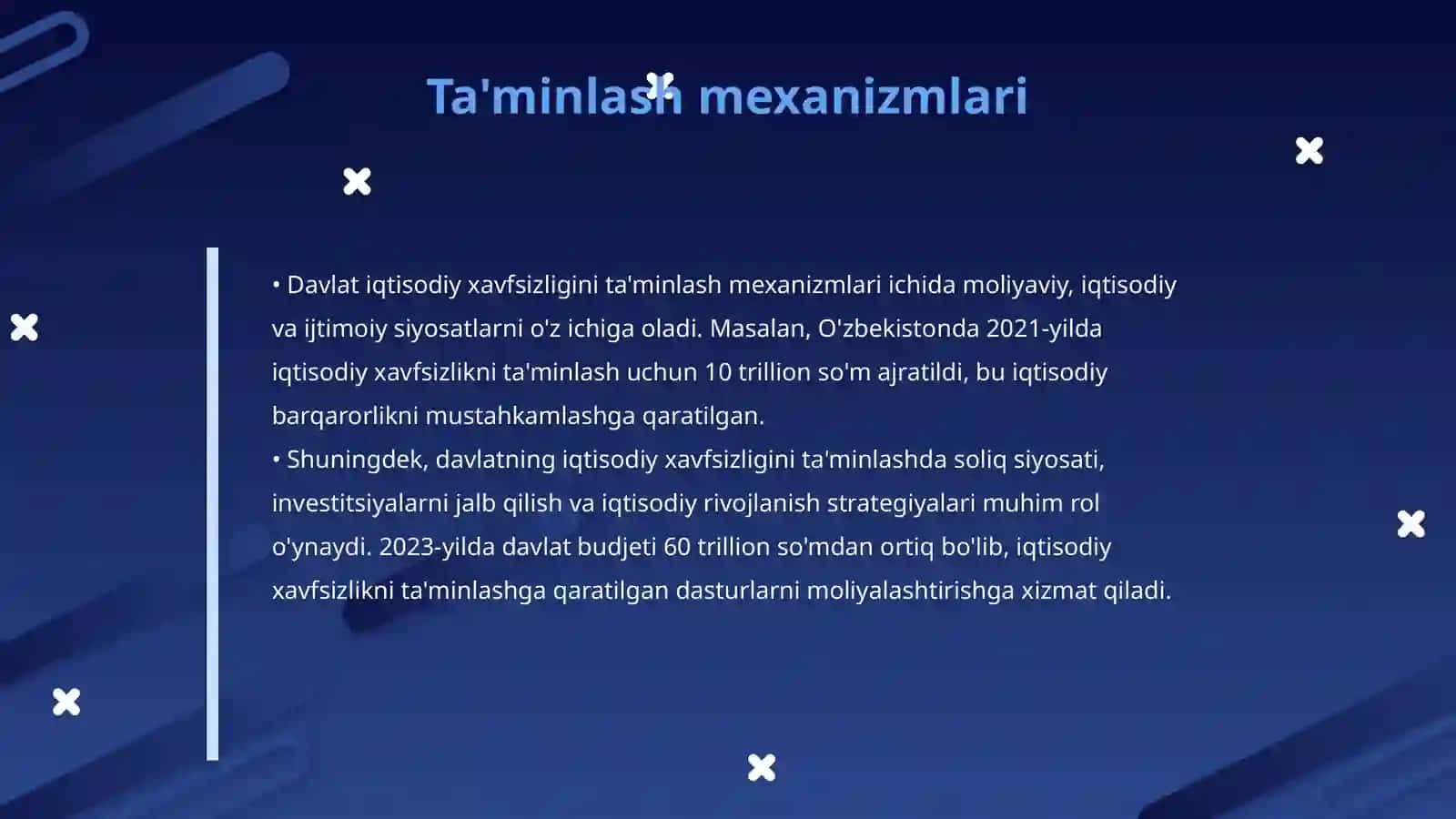 Davlatning iqtisodiy xavfsizligi va uni taminlashining ustuvor yonalishlari 4