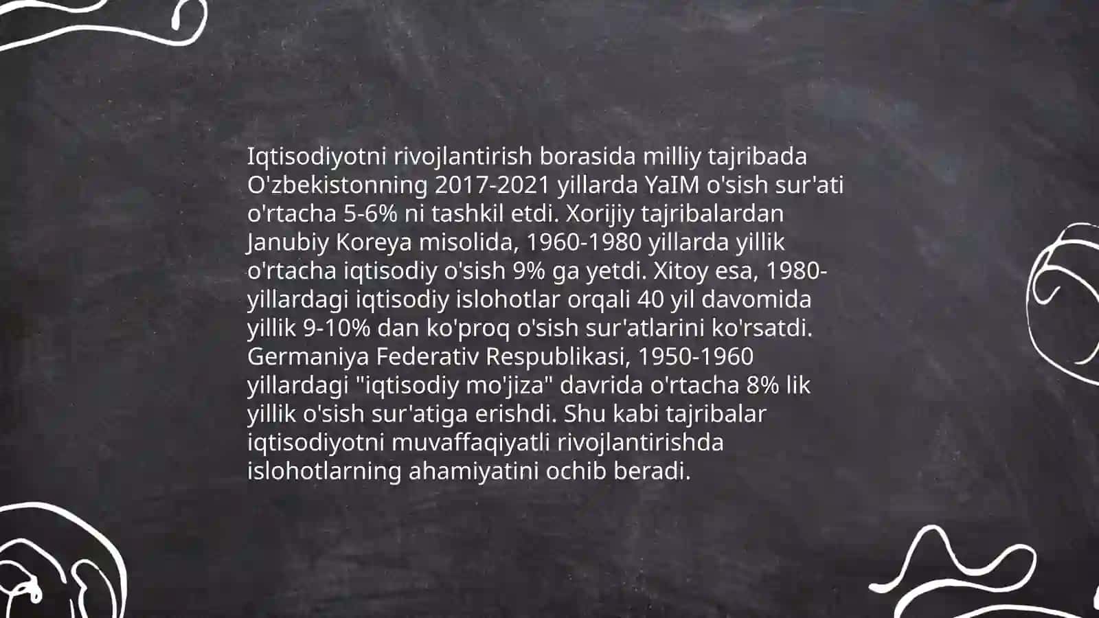 O'zbekiston-2030 strategiyasi va Prezident Sh.Mirziyoyev asarlari asosida milliy va xorijiy tajribani qiyoslash 4