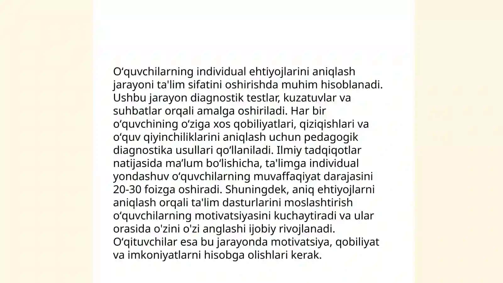 Shaxsga yo‘naltirilgan ta’lim texnologiyalari 4