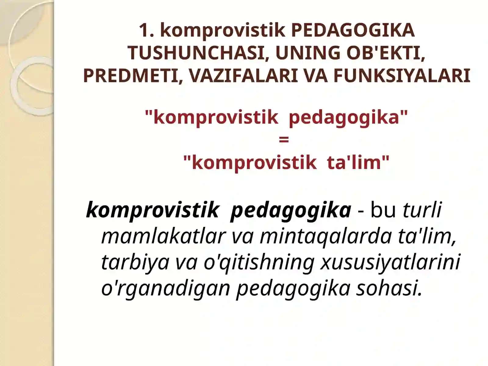 KOMPROVISTIKPEDAGOGIKA BILIM SOHASI VA O'RGANISH PREDMETI SIFATIDA 4