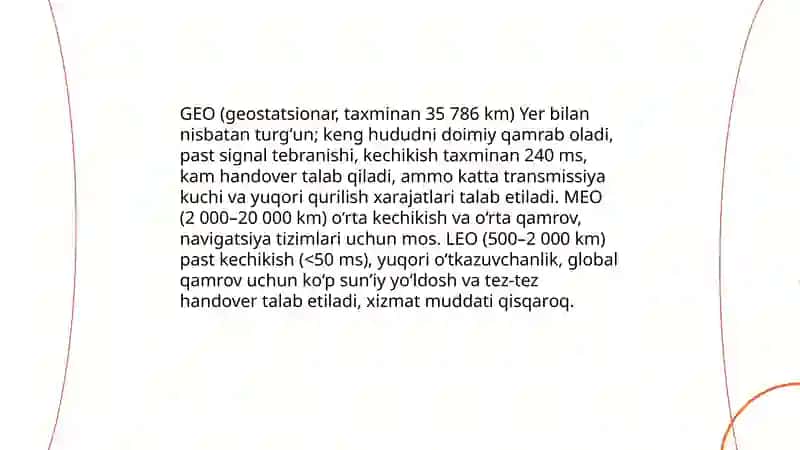 Sun'iy yo'ldosh aloqa tizimlari 4