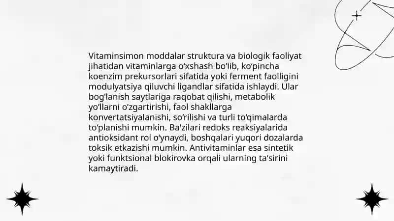 Vitaminsimon moddalar 4