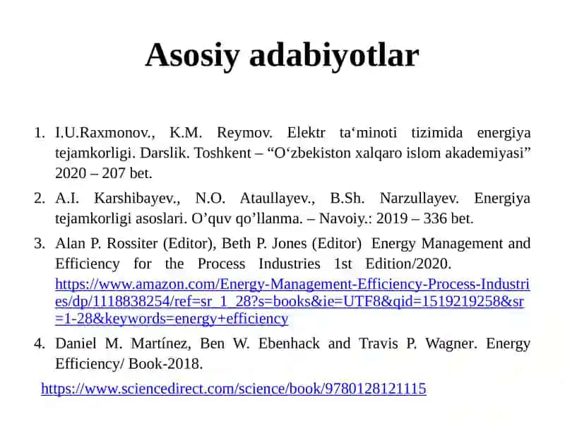 ENERGIYA TEJAMKORLIK ASOSLARI 4
