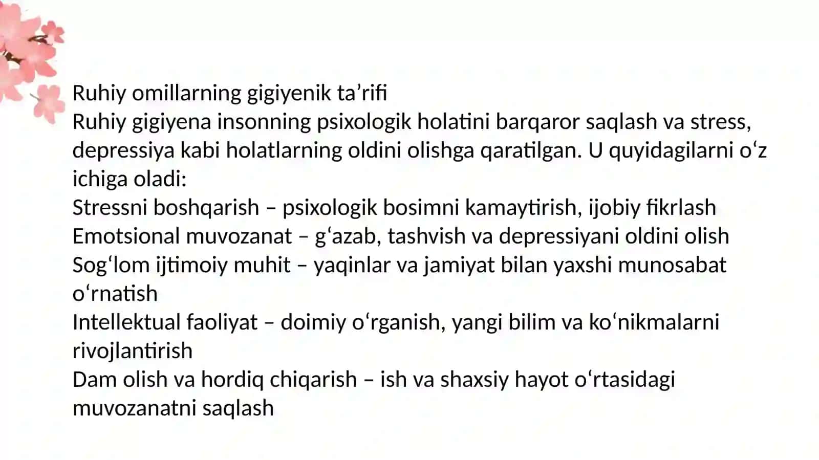 Ruhiy va fiziologik omillarga gigiyenik ta’rif 4