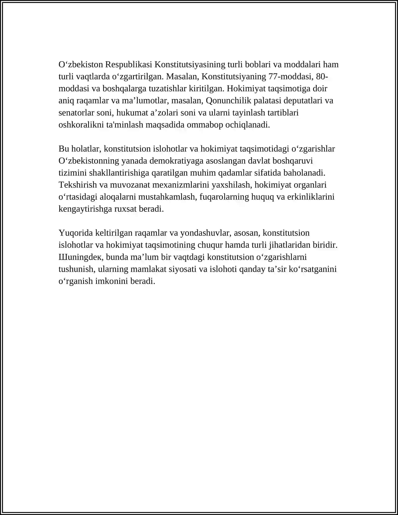 Konstitutsion islohotlar va hokimiyat taqsimoti 4
