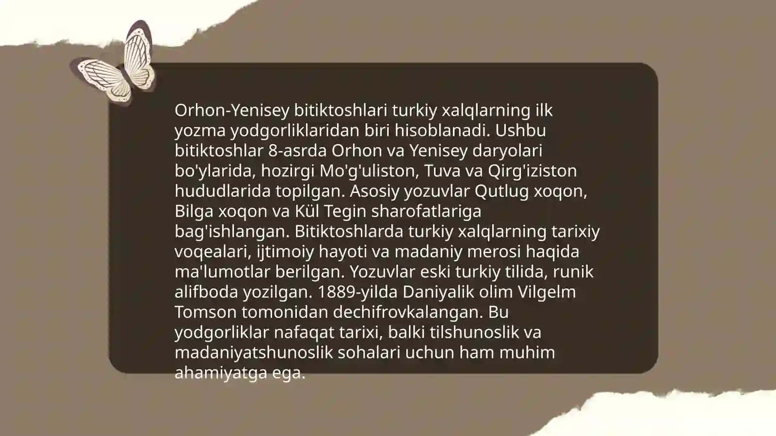 Qadimgi turkiy yozuvlar va yodnomalar (bitiktoshlar) 4