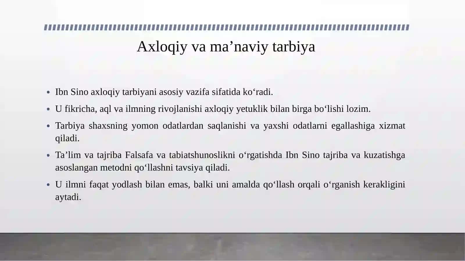 ABU ALI IBN SINONING TA’LIM-TARBIYA HAQIDAGI PEDAGOGIK G‘OYALARI. 4