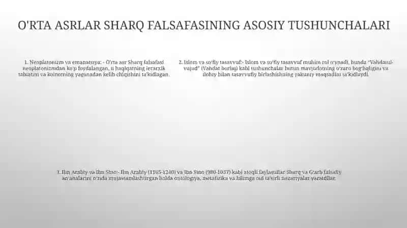 O'Rta Asr Sharq Falsafasi Va Uyg‘Onish Davri Xususiyatlari 4