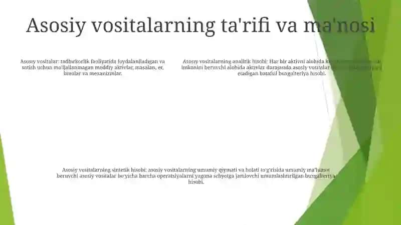 Asosiy Vositalarning Analitik Va Sintetik Hisobi 4