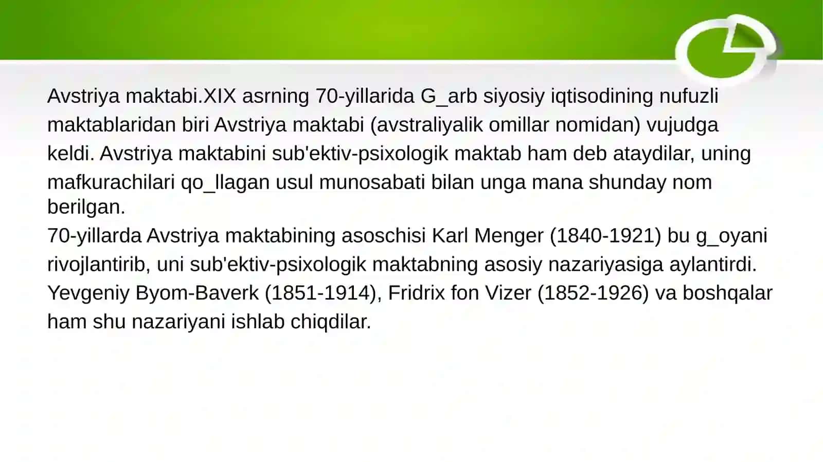 Marjinalizm.Iqtisodiy ta'limotlarda neoklassik yo'nalishning shakllanishi 4