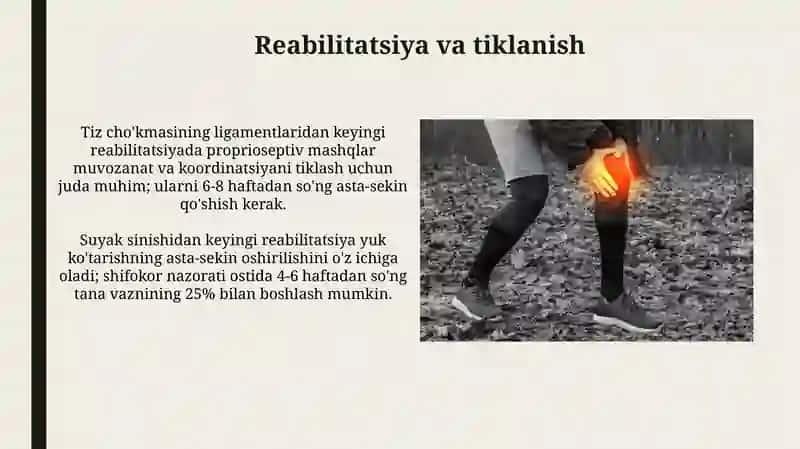 Son va tizza bogimlaringing shikastlari 4