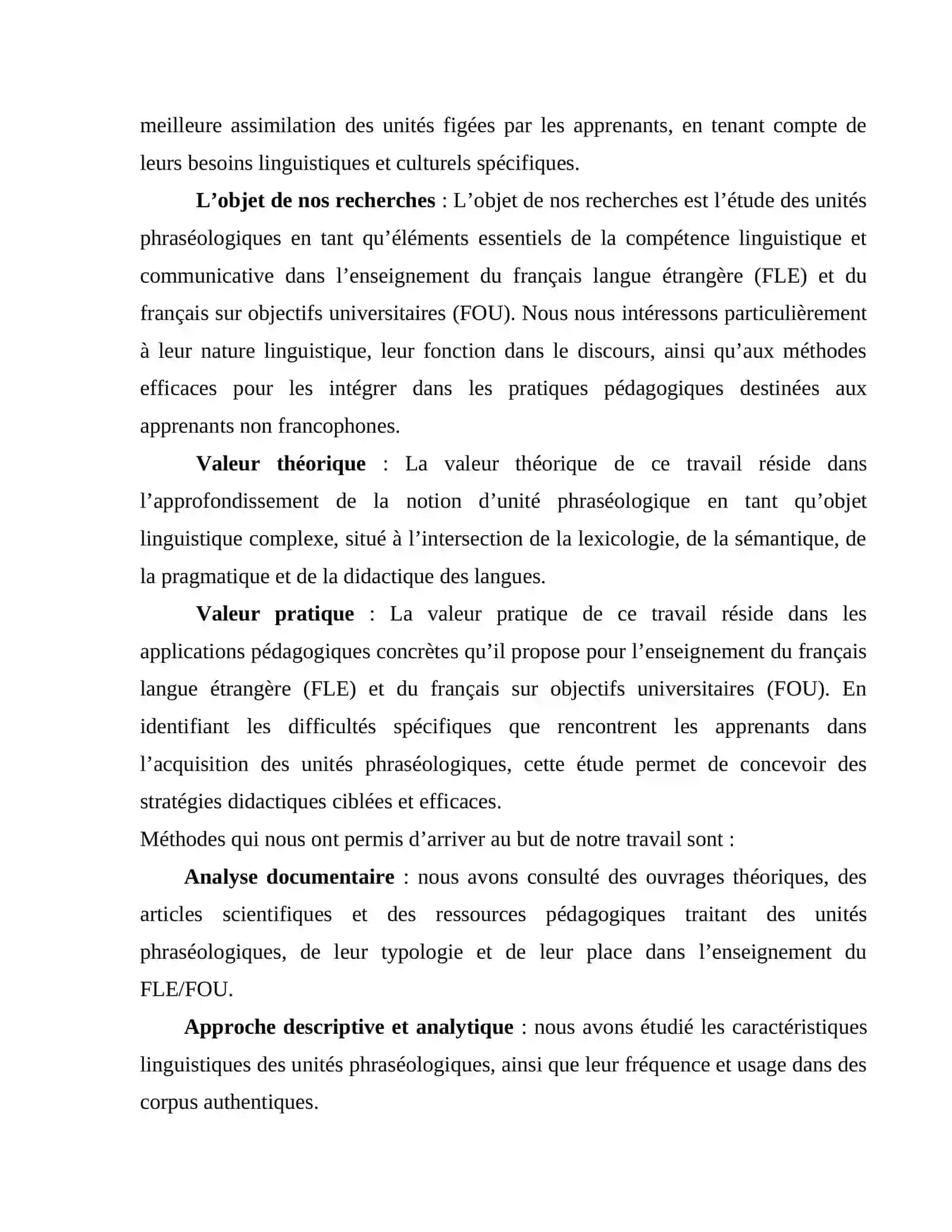 LES UNITÉS PHRASÉOLOGIQUES EN CLASSE DE FLE/FOU 4